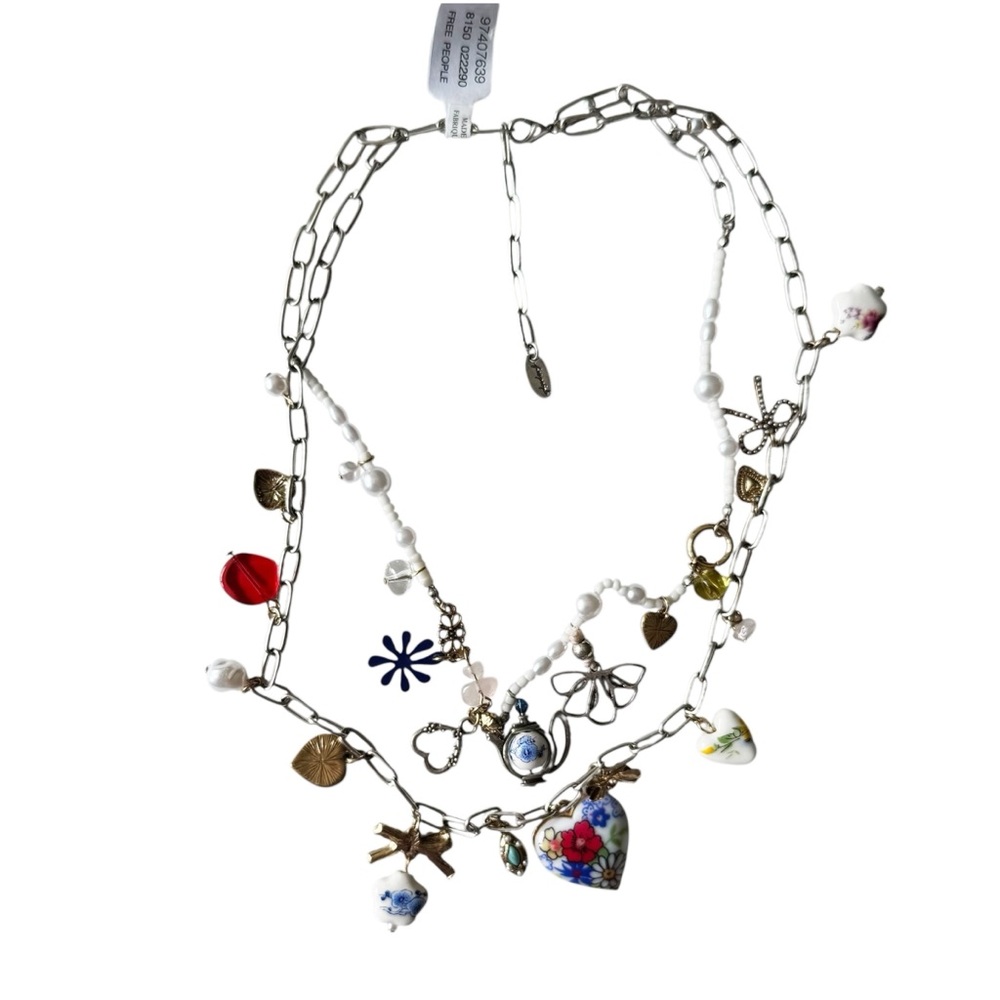 Free People Maxamillion Charm Necklace in Coquette Candy | NWT - Picture 6 of 8